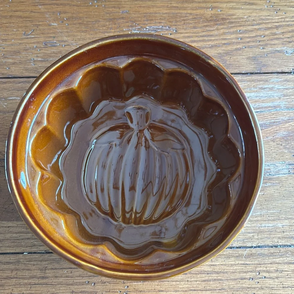 Crate & Barrel Ceramic Pumpkin Bowl Mold